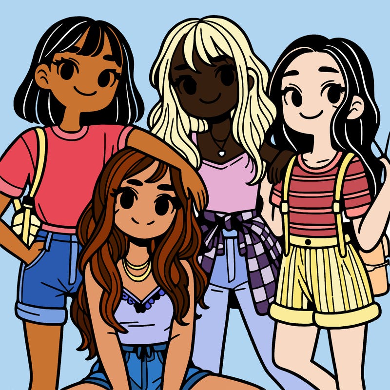 four girls best friends