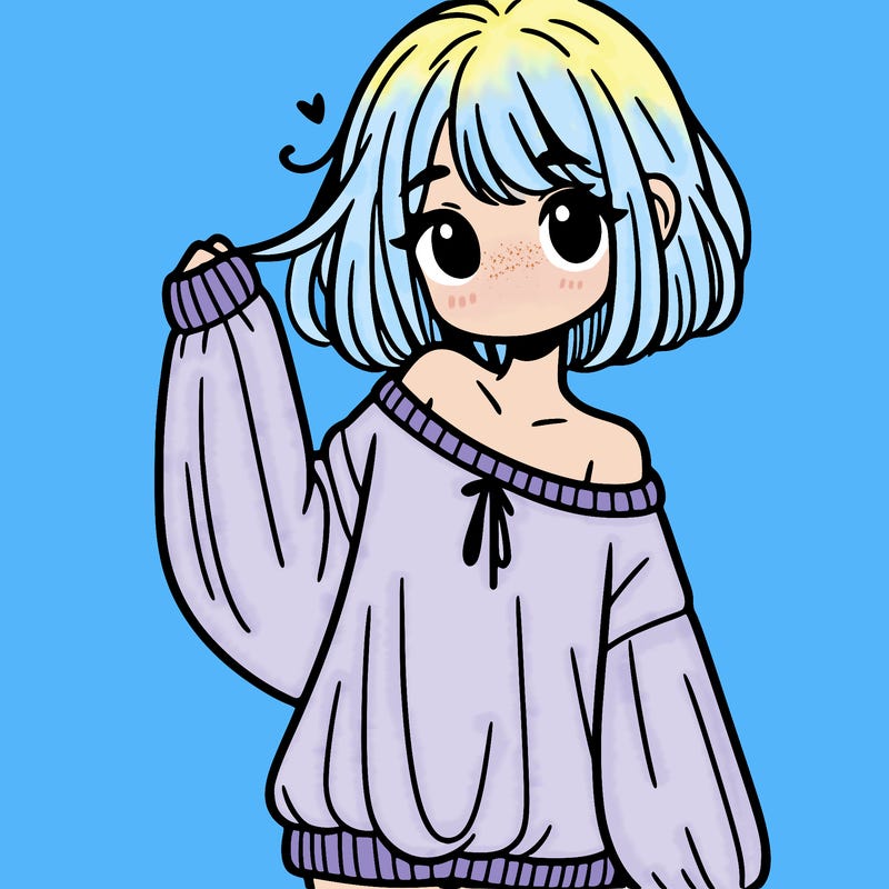 girl in baggy sweater hanging off her shoulder