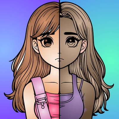 realistic girl split