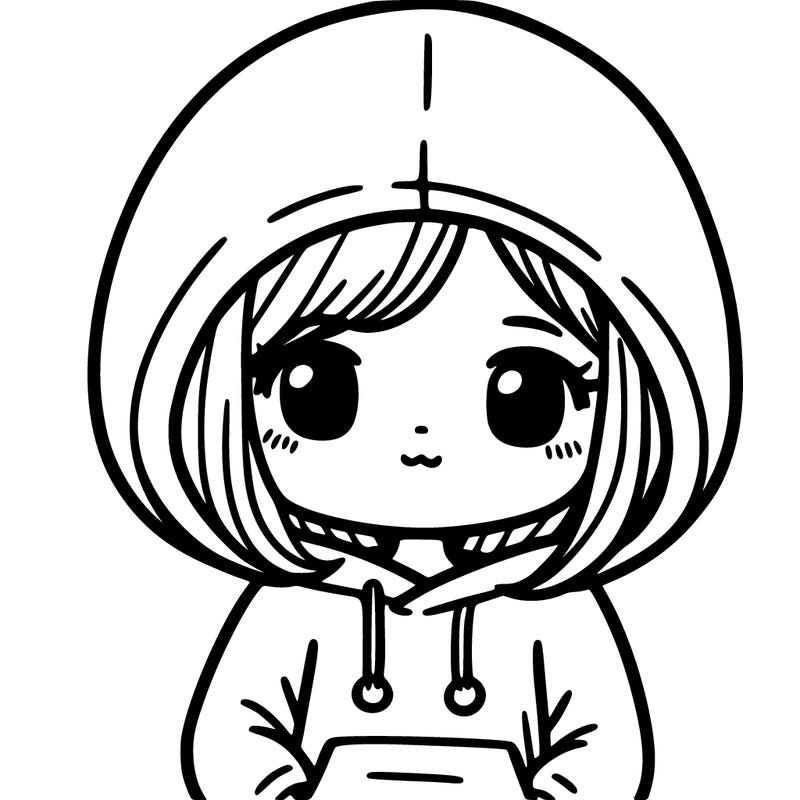 a girl with a over sized hoodie