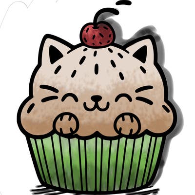 cat cupcake