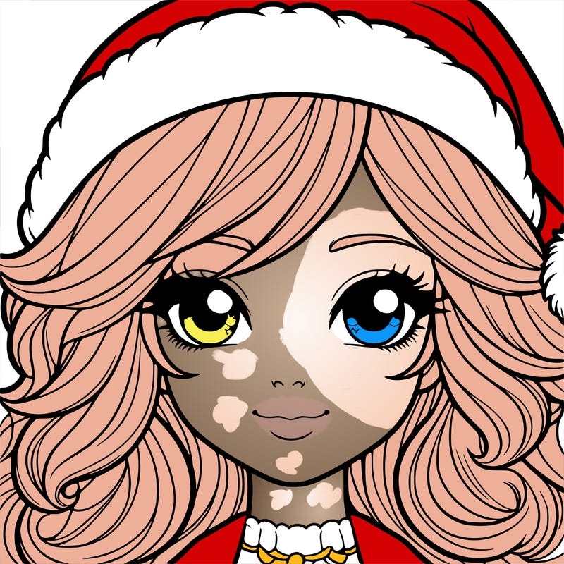realistic christmas girl