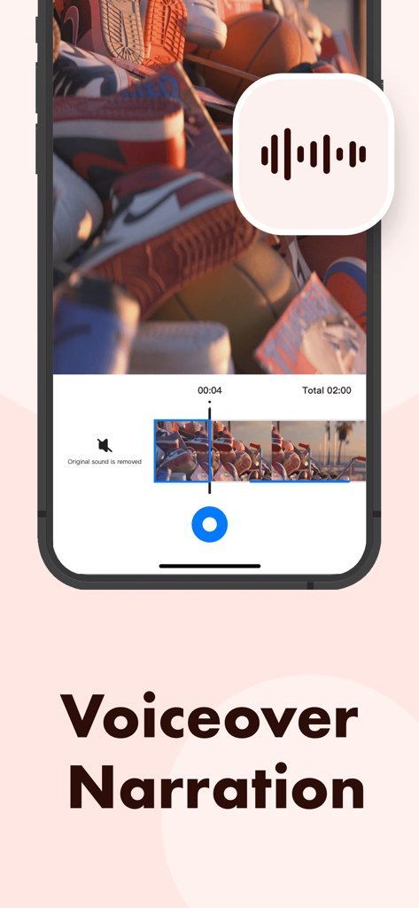 Awesome Screen Recorder app interface for adding voiceover narration to videos