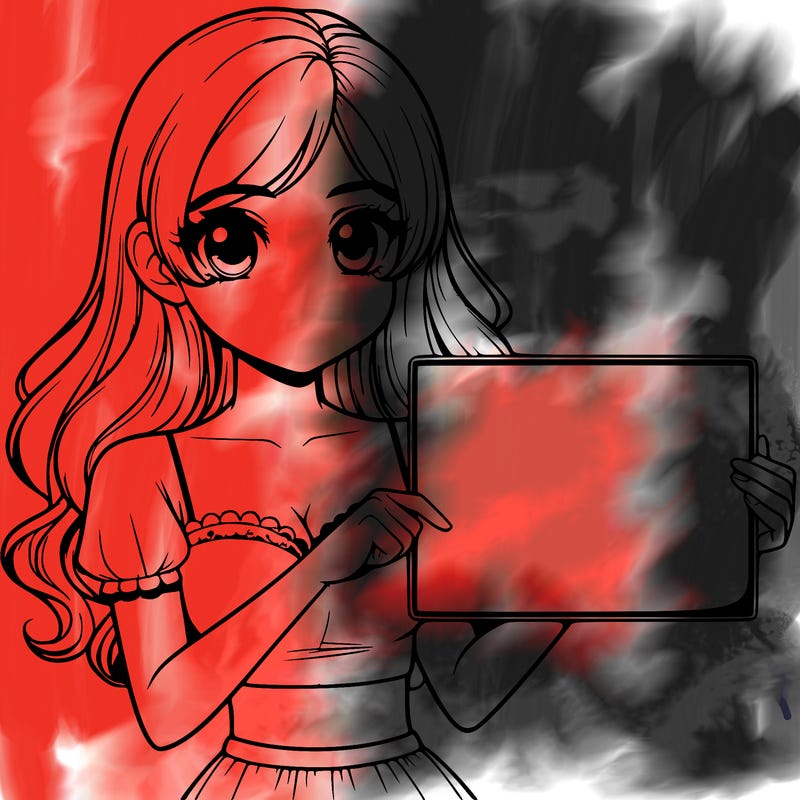 realistic pretty girl holding blank sign