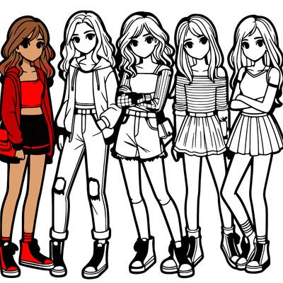 a group of teenage girls