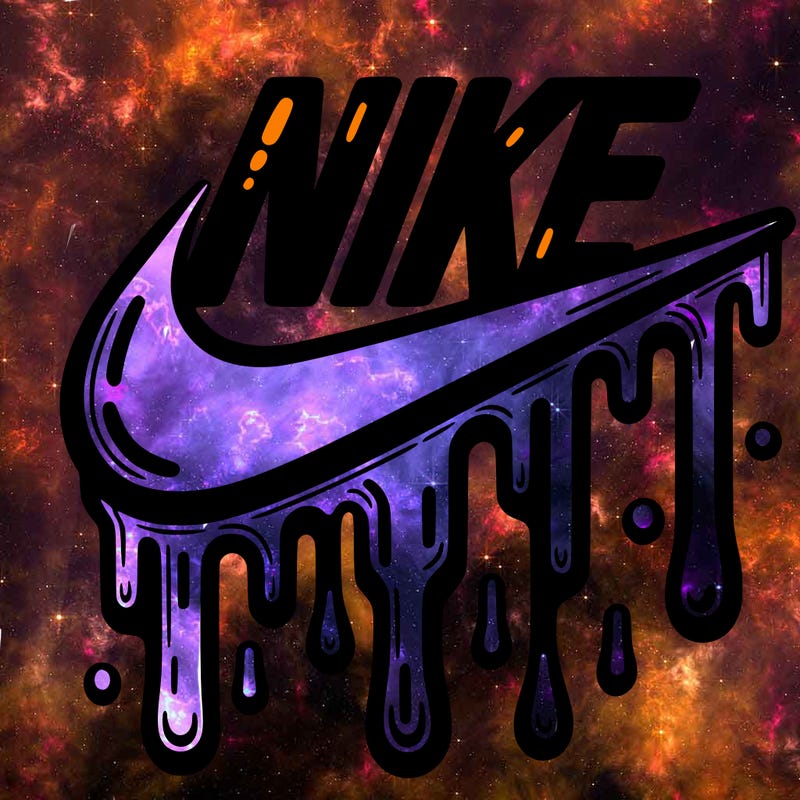 dripping nike logo