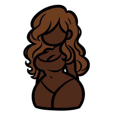 curvy woman with hair