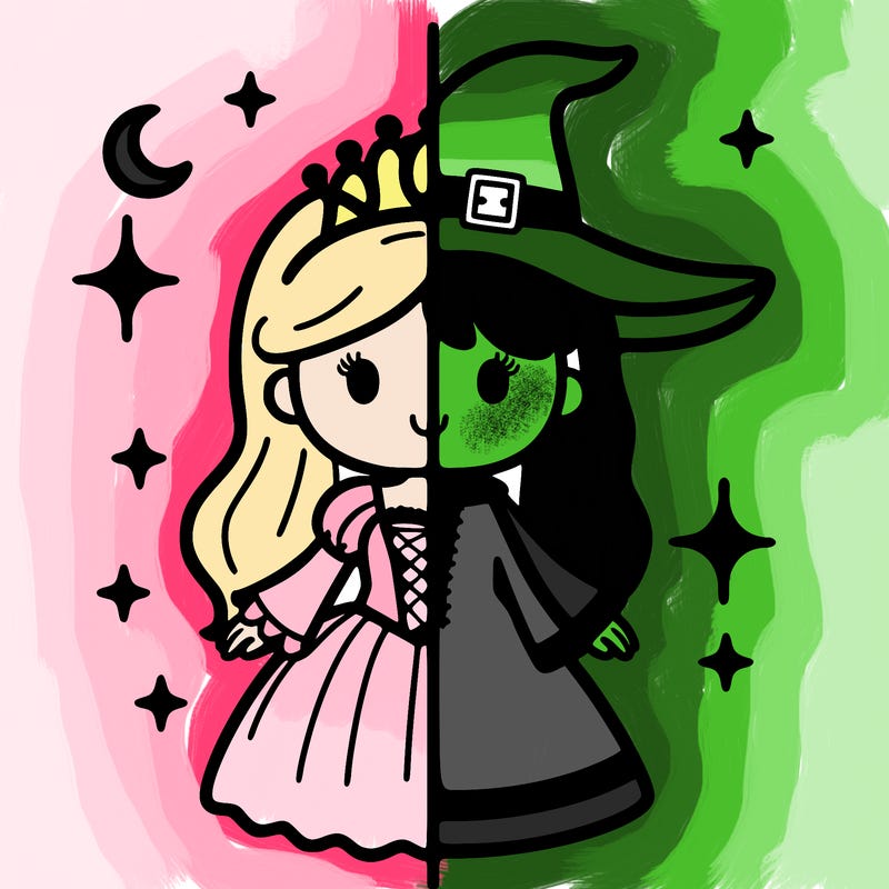 split princess and witch