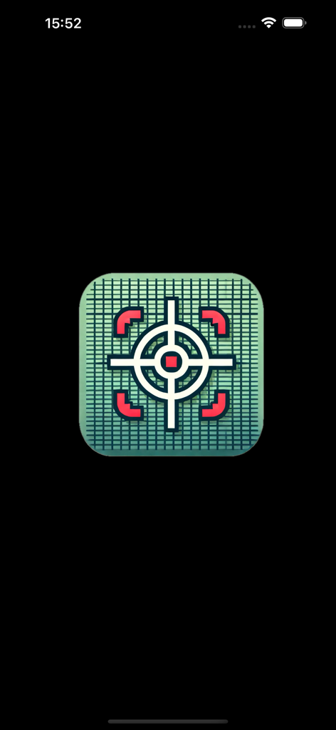 FPS Reaction Trainer & Helper - FPS Reaction Trainer app splash screen featuring a target icon on a green grid