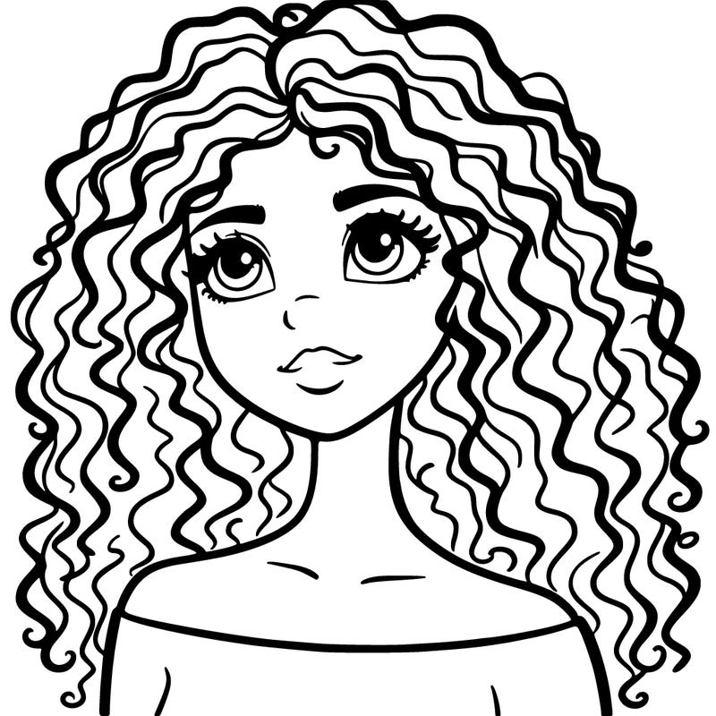 woman with curly hair