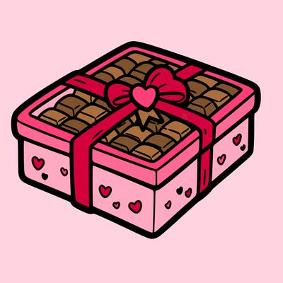a box of chocolate for valentines day