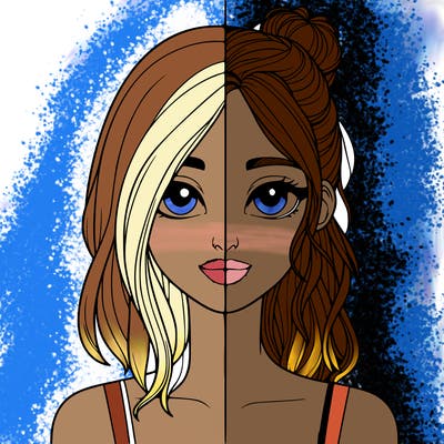 realistic girl split