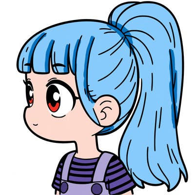 gilr with a ponytail