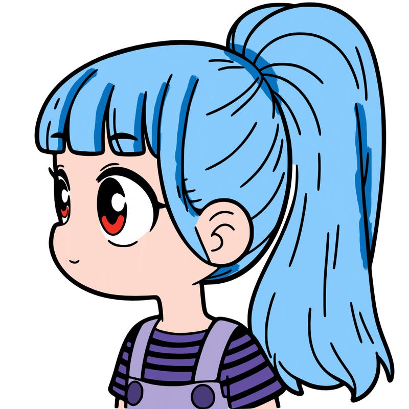 gilr with a ponytail