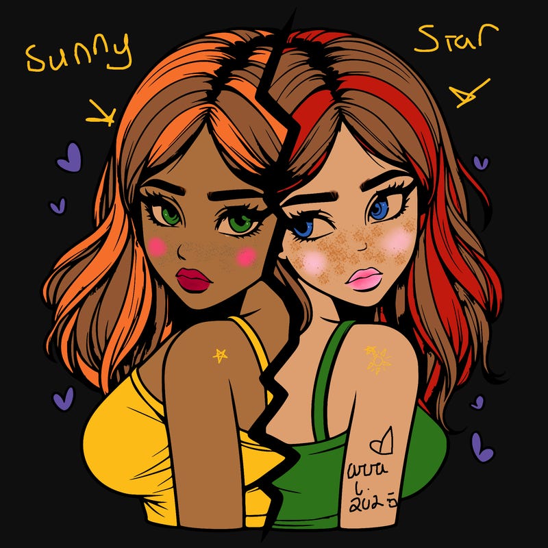 realistic girl split