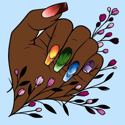 nails with french tip