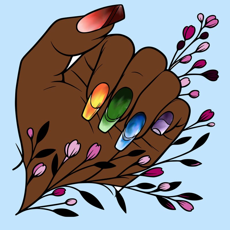 nails with french tip