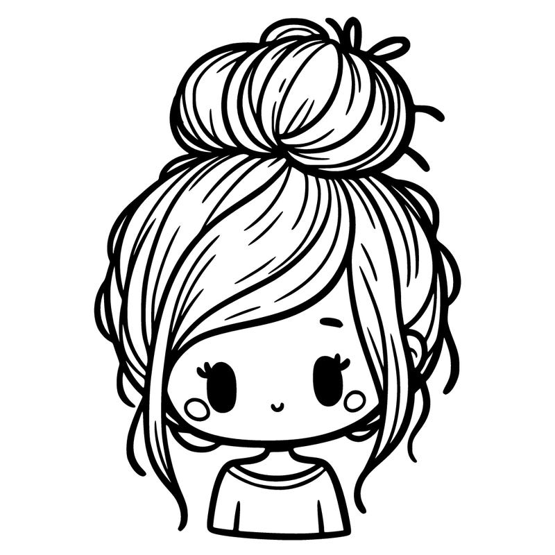 girl with messy bun