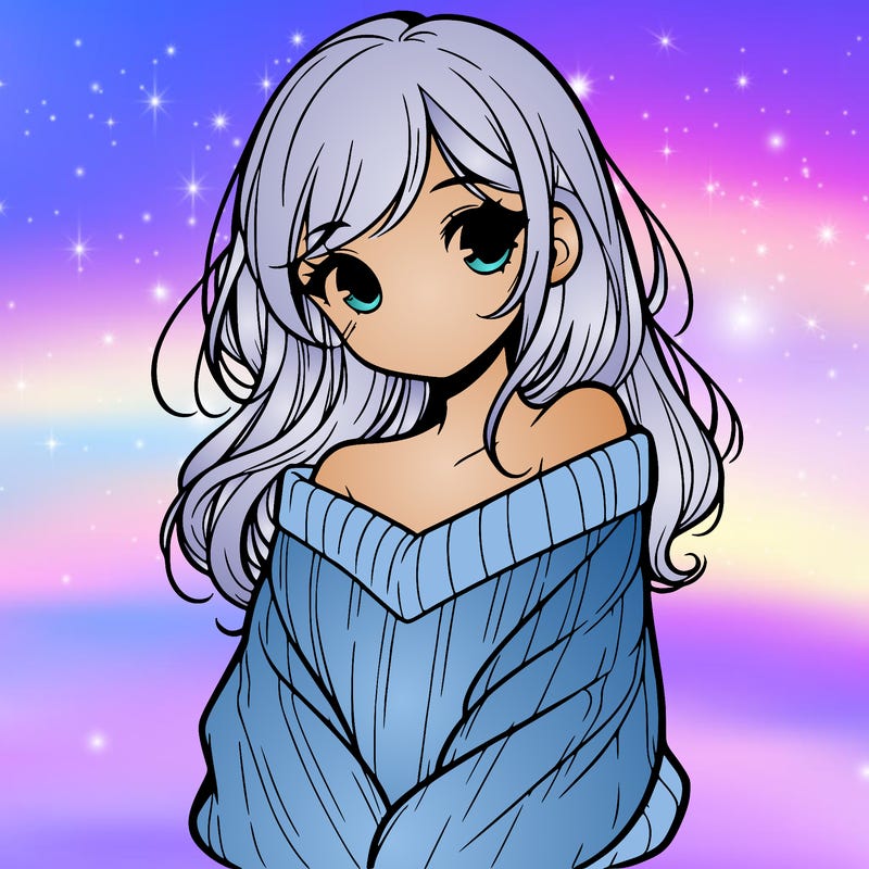 shy pretty girl wearing a sweater that is falling off one shoulder portrait