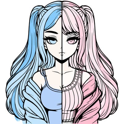 realistic girl split