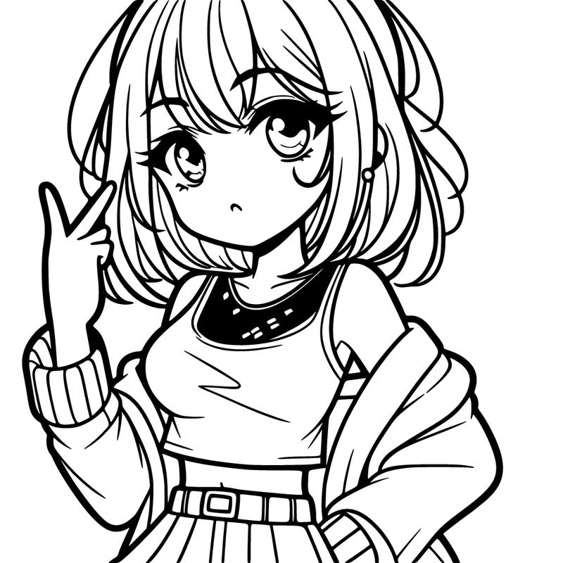 cool manga girl