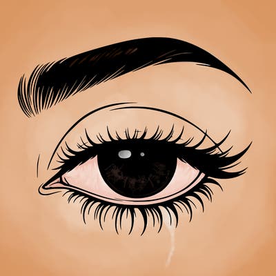 eye closed realistic