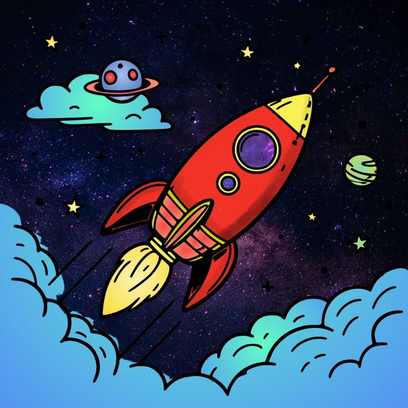rocket in space