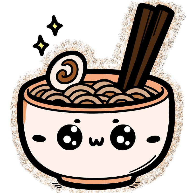 kawaii ramen soup