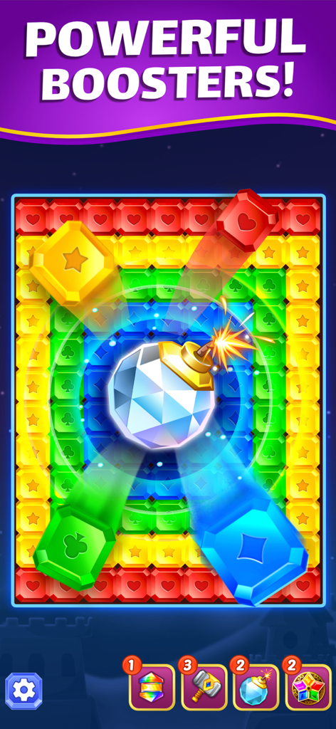 Jewel Gem - Match 3 Jewel Game - Potenciadores poderosos y gemas explosivas en el juego de puzle match 3 Jewel Gem