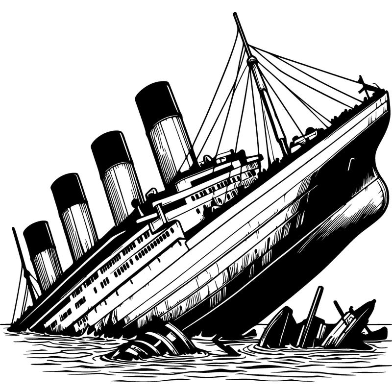 realistic titanic sinking