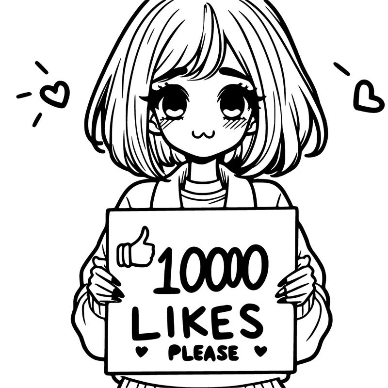 a girl holding a sign that says 1000 likes please