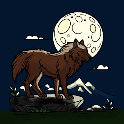 wolf moonlight