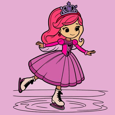 princess skating on ice