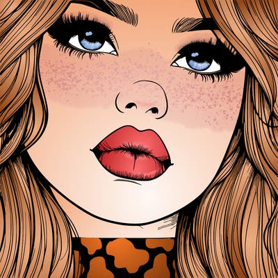 really realistic girl with lips