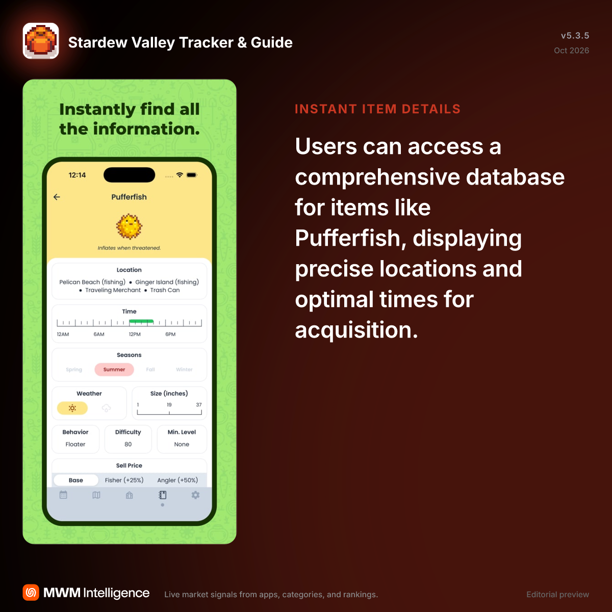 Stardew Valley Tracker & Guide - Reference App | MWM