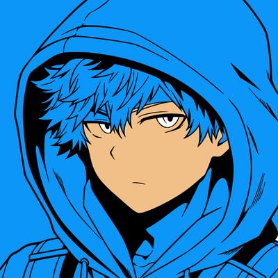 anime guy in hoodie