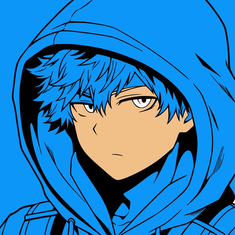 anime guy in hoodie