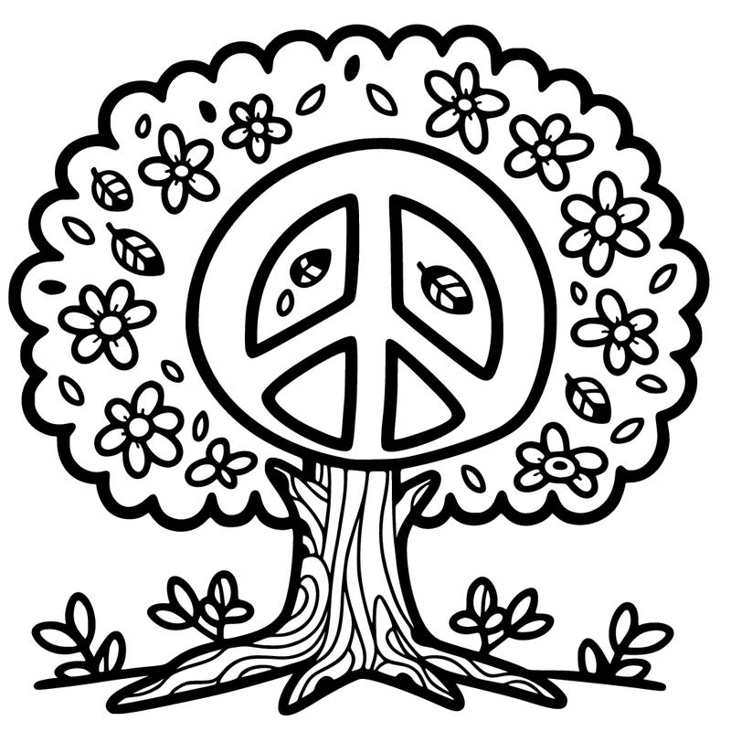 peace sign tree
