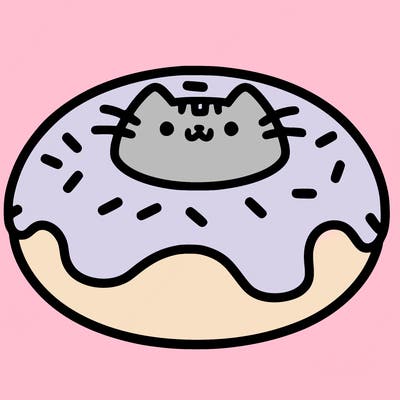 pusheen as a donut