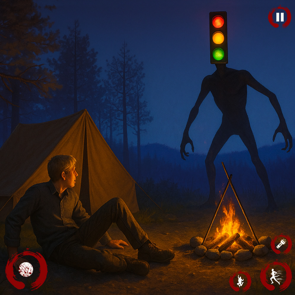 Traffic Light Head Scp Monster | Escapa de la Jungla Aterradora
