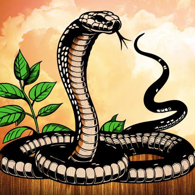 realistic king cobra