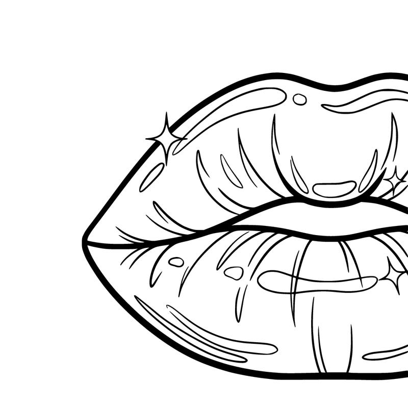 big lips an lip glossy