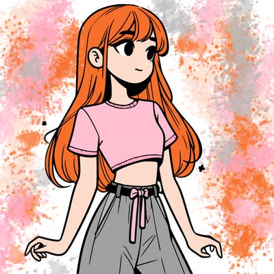 girl in a cute crop top