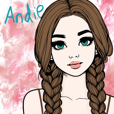 realistic girl with braids