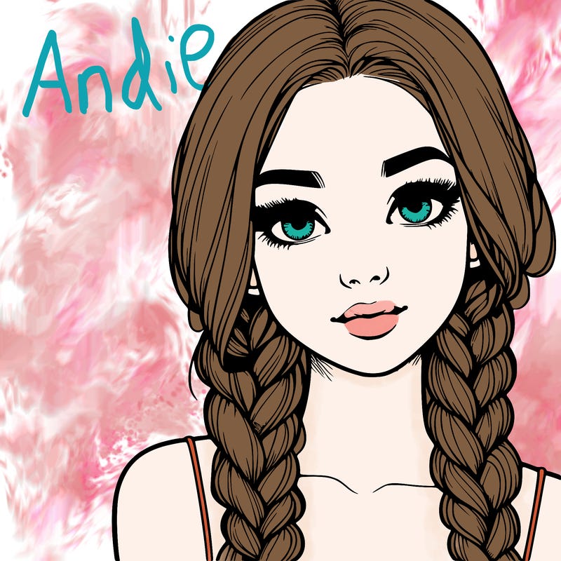 realistic girl with braids
