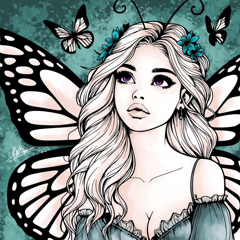 butterfly fairy realistic girl