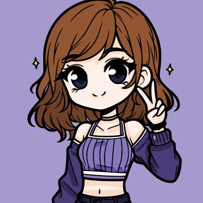 cute girl with crop top