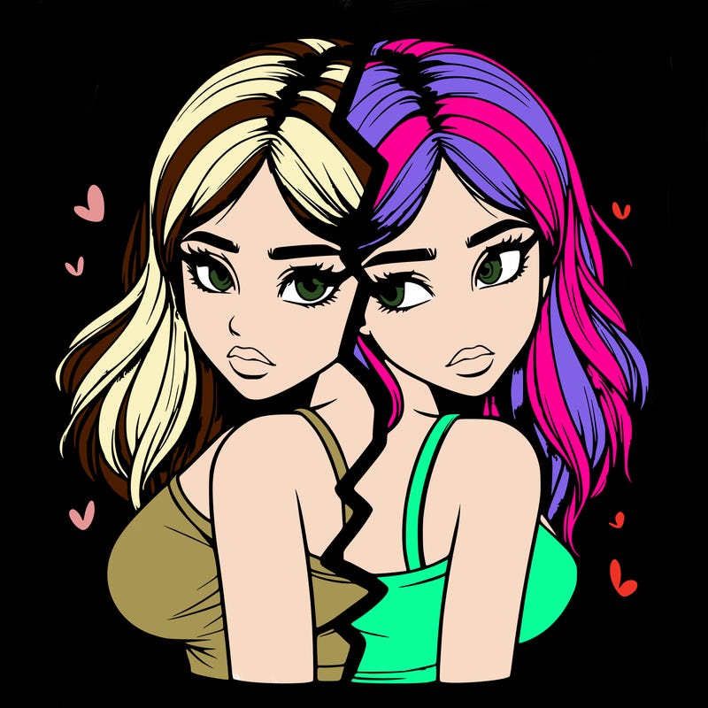 realistic girl split