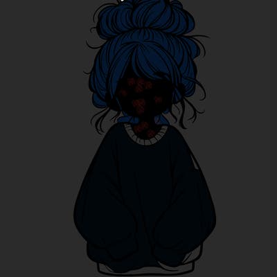 girl with baggy sweatshirt and messy bun