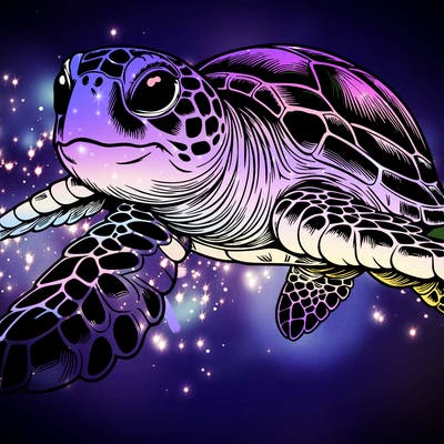 realistic sea turtle